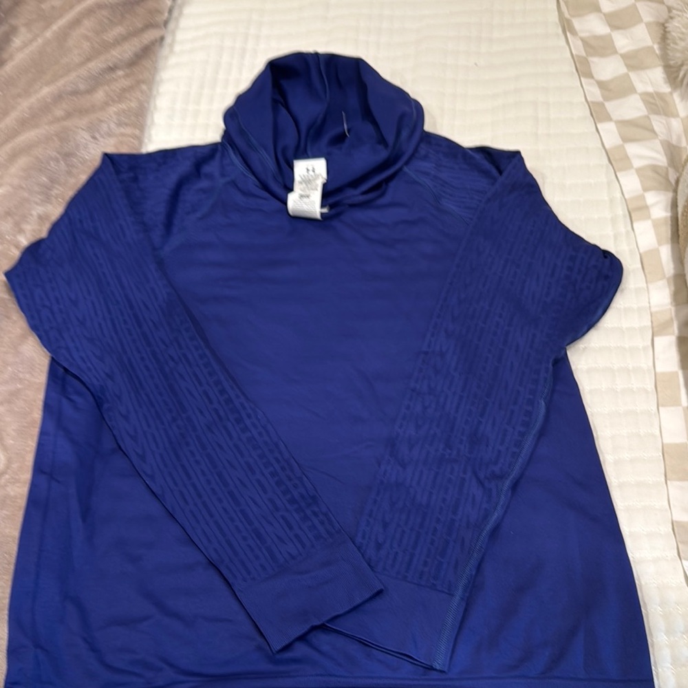 Under Armour Blue Turtleneck athletic all season gear hoodie